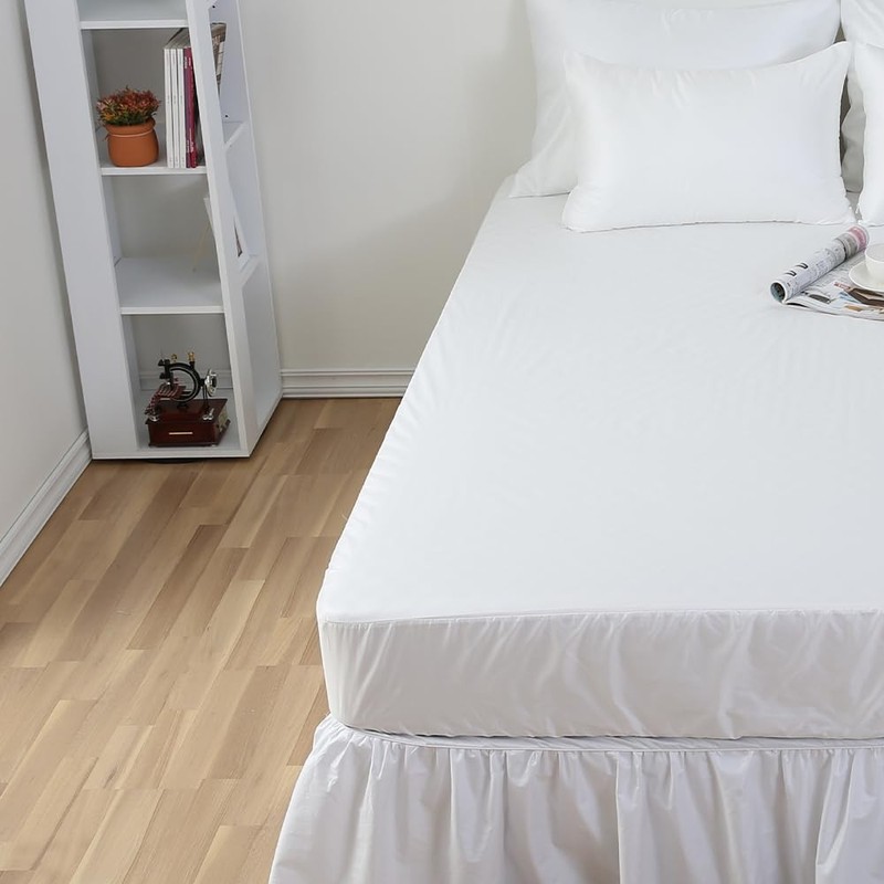 100% Waterproof Mattress Pads – Soft PolyesterSurface with Full Elastic Skirt... gallery