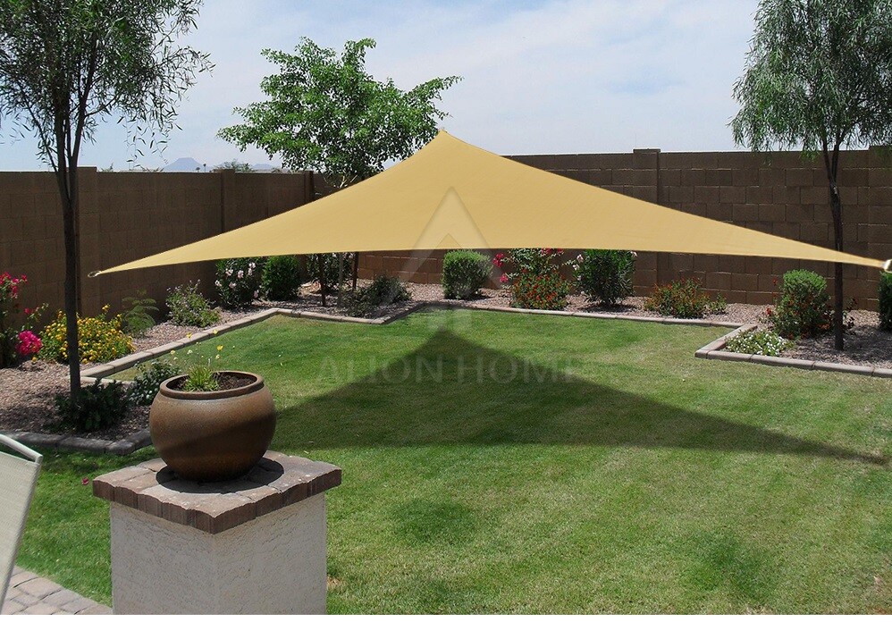 Shade Sail 90% UV Block HDPE Permeable Mesh Stainless Steel Rings Alion Home© gallery