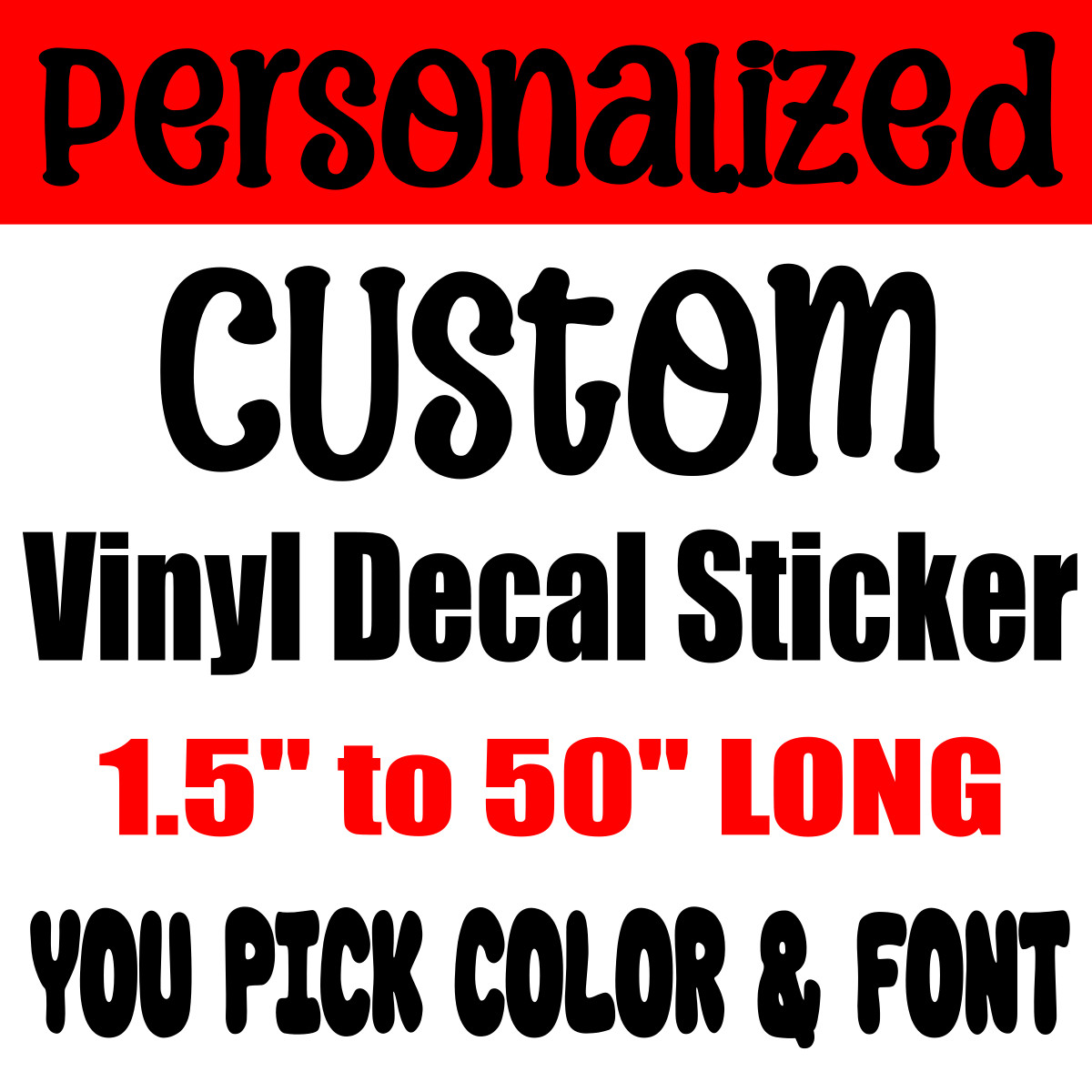 Custom Personalized Vinyl Decal Sticker Lettering Name Car Window Tumbler Text gallery