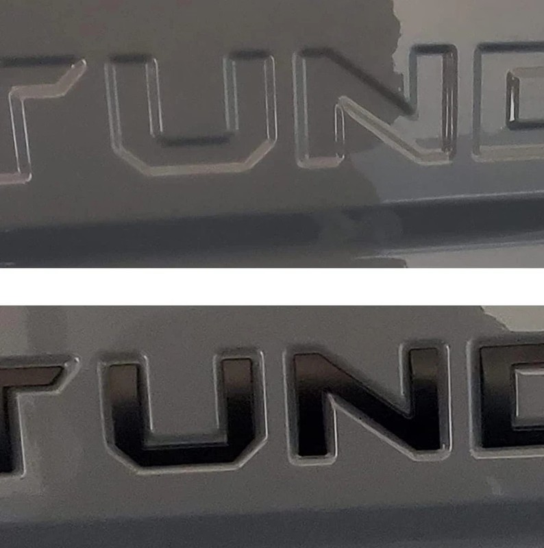 Tailgate Insert Letters Compatible with Tundra Small(For 2014-2021 Tun) Black gallery