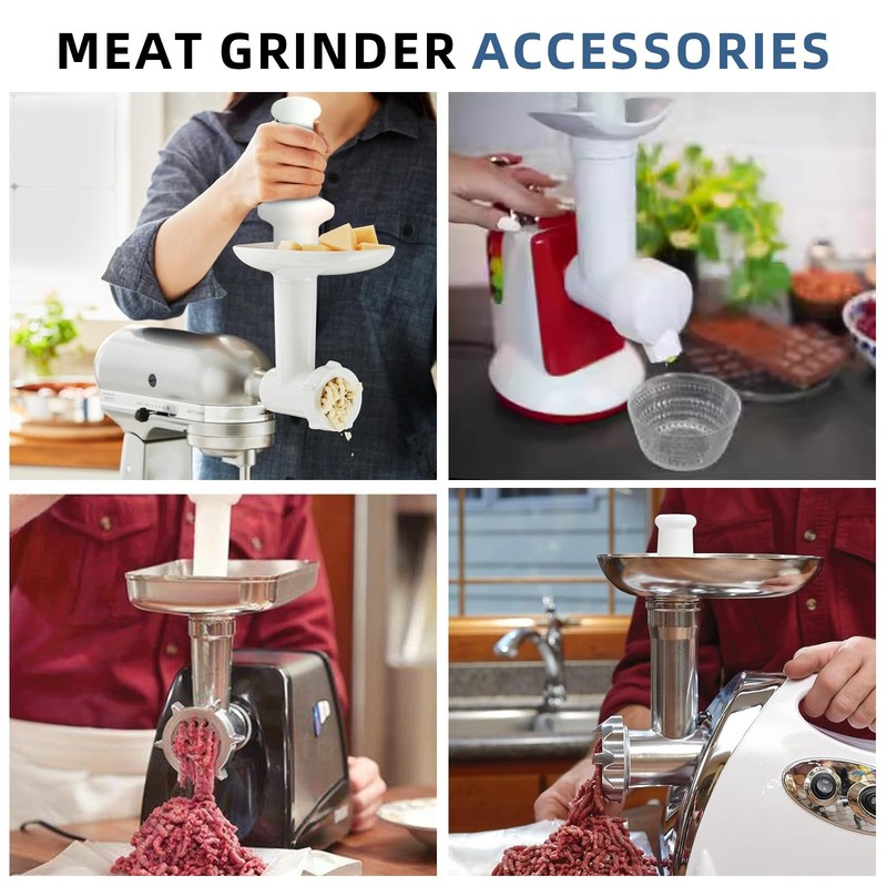 Universal Meat Grinder Pusher Stomper for Kitchenaid Lem Large, White gallery