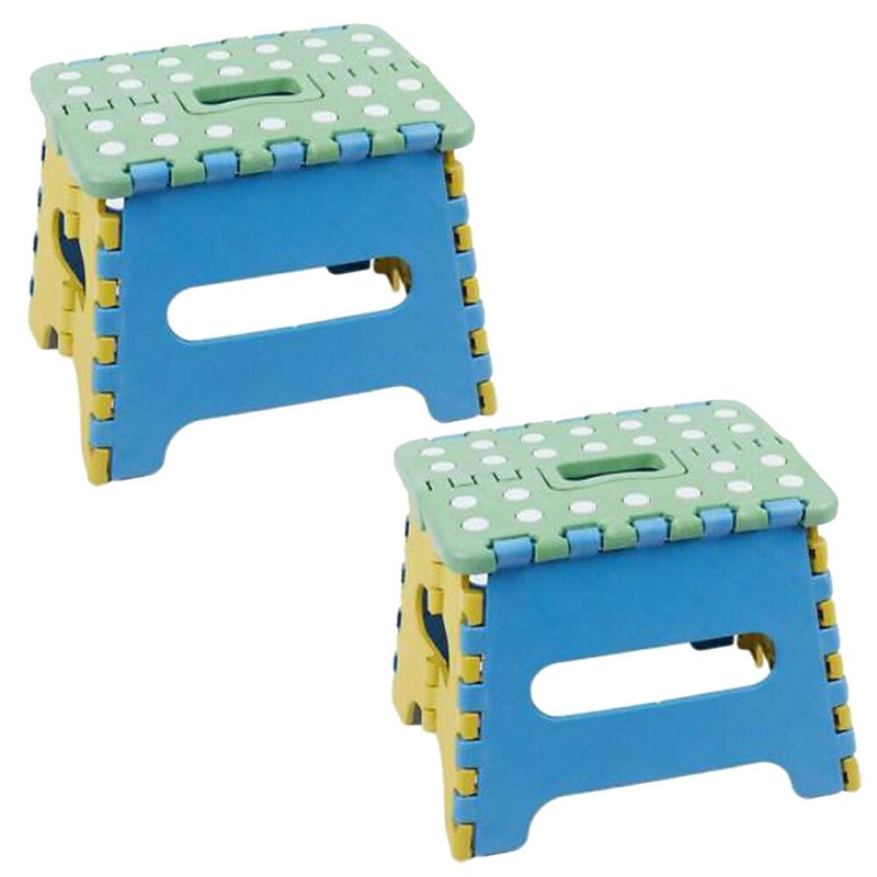 US 2-4 Pack Collapsible Folding Stool Anti-Slip Lightweight Kitchen Foot Step 7" gallery