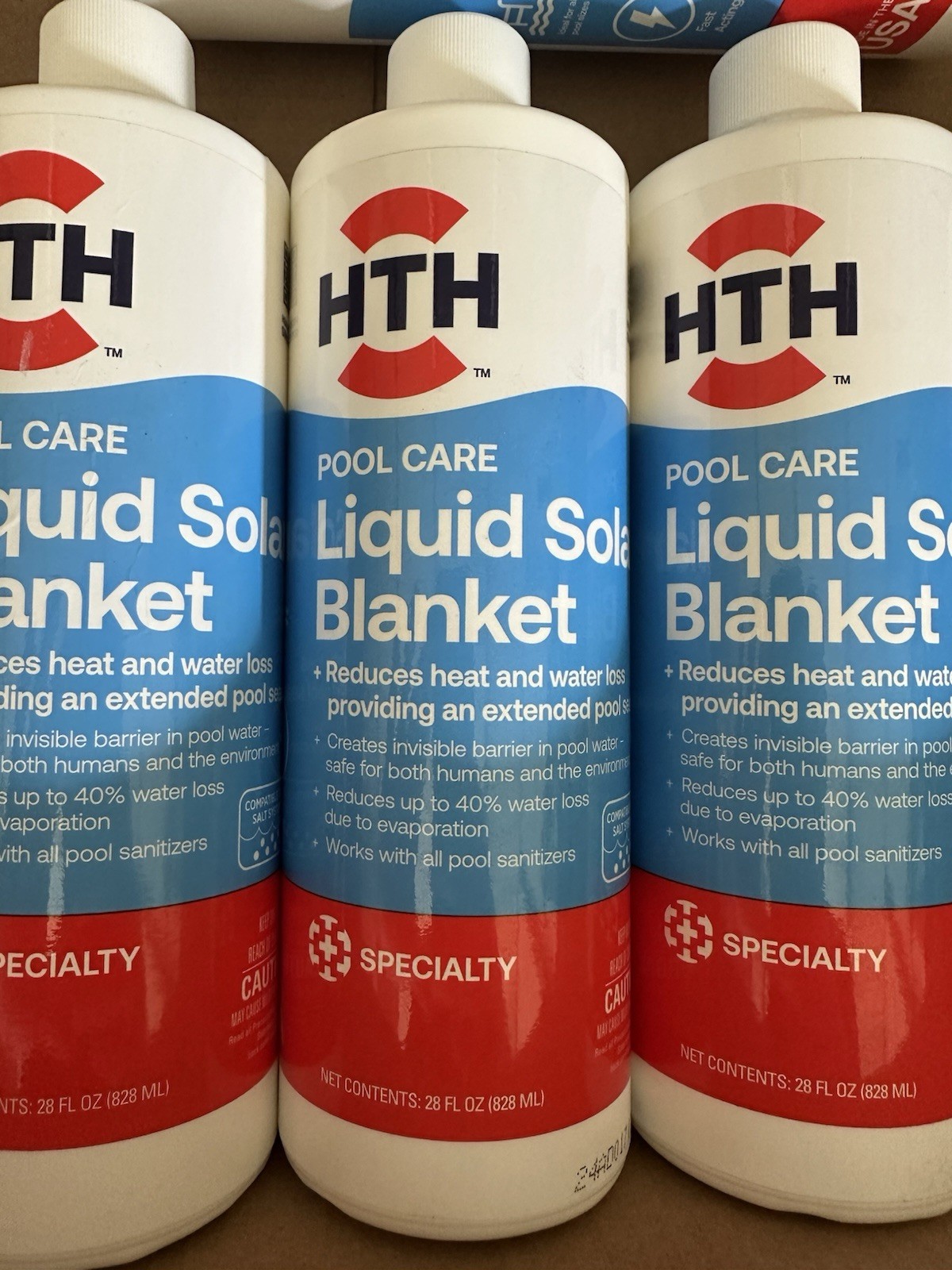 HTH Pool Care Liquid Solar Blanket for Swimming Pools 28oz Lot Of 7 New gallery