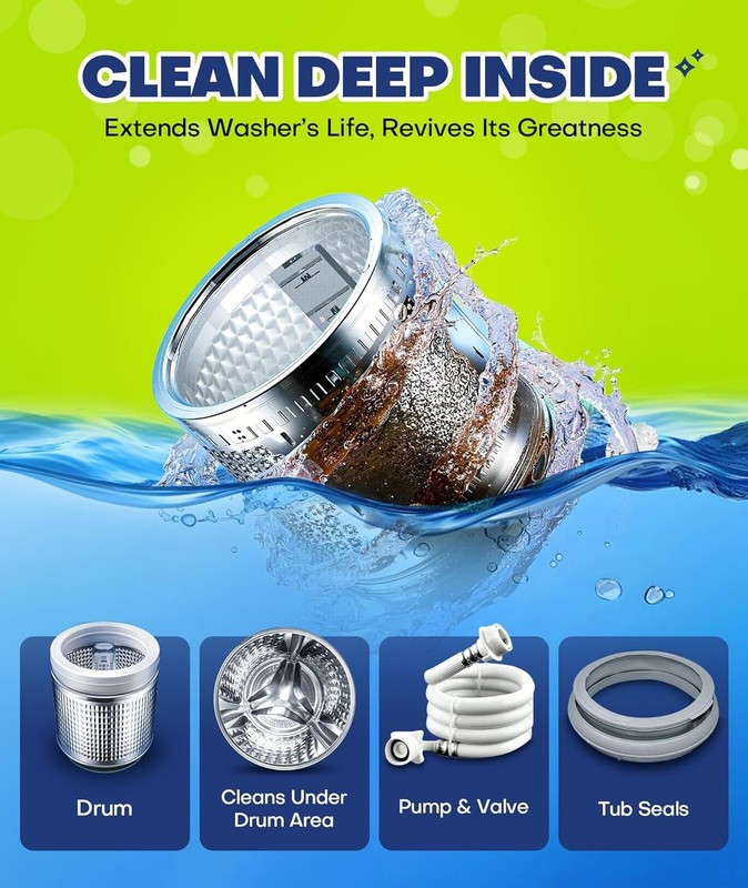 Deep Cleaning Washing Machine Cleaner Tablets No More Odor & Pet Fur Washing gallery