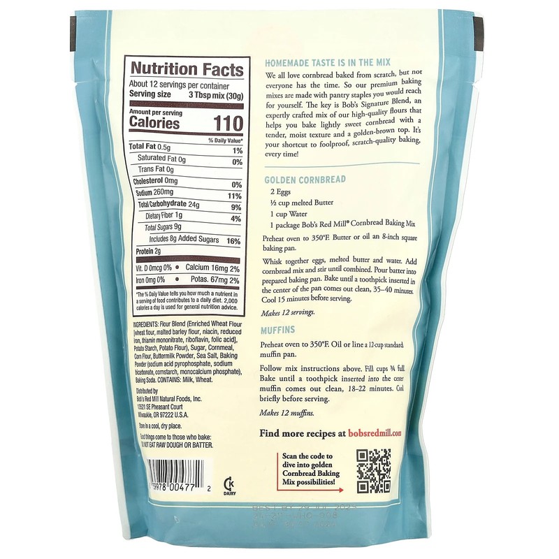 Golden Cornbread Baking Mix, 13 oz (368 g) gallery