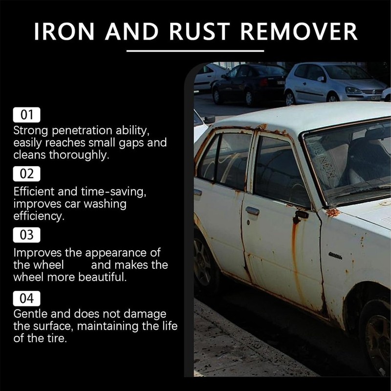 Iron Eraser Rust Remover Spray, Car Wheel Paint Brake Dust Fast Cleaner 120ML US gallery
