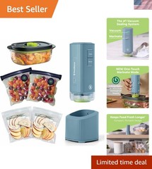 Mini Handheld Vacuum Sealer Machine with Marinate Setting & Charging Dock | C…