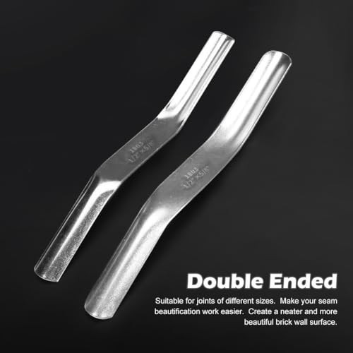 2 PCS 1/2inch x 5/8inch Brick Jointer,Bricklaying Tools,Pointing Silver gallery