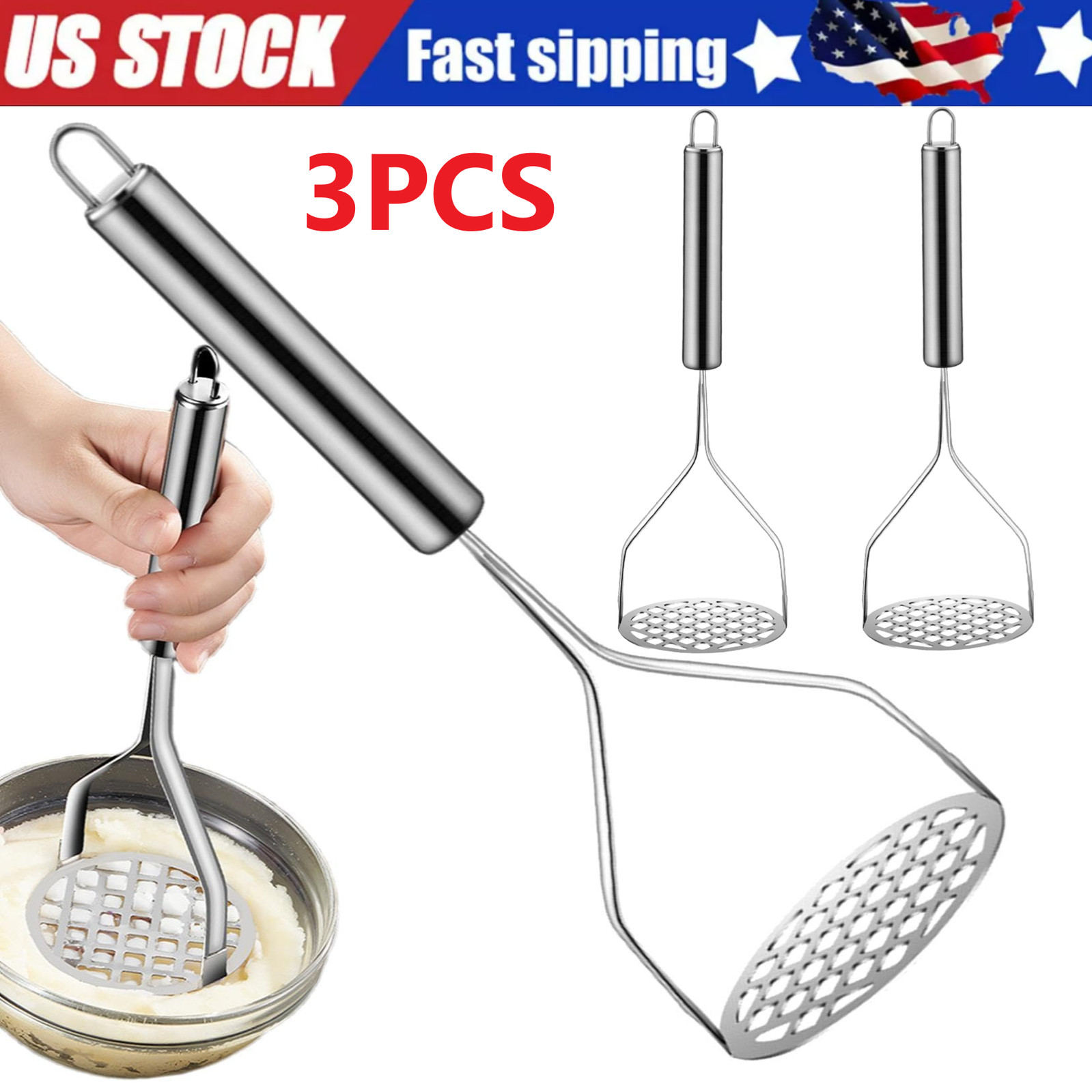 Stainless Steel Manual Potato Press Kitchen Tool Potato Masher Home Food Grater gallery