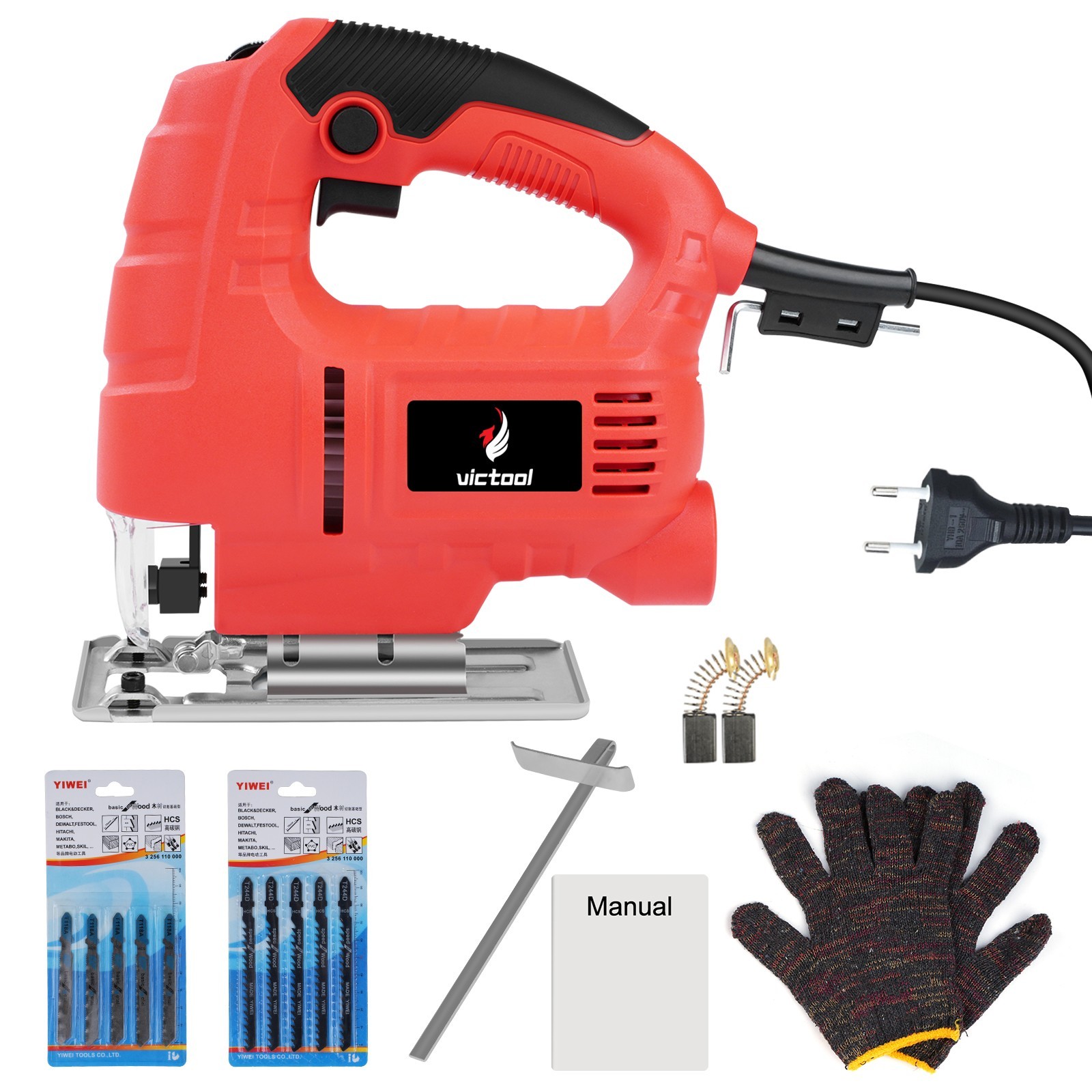 800W Jig Saw 6 Speed Adjustable Electric Jigsaw Wood Metal Cutting Power Tool US gallery