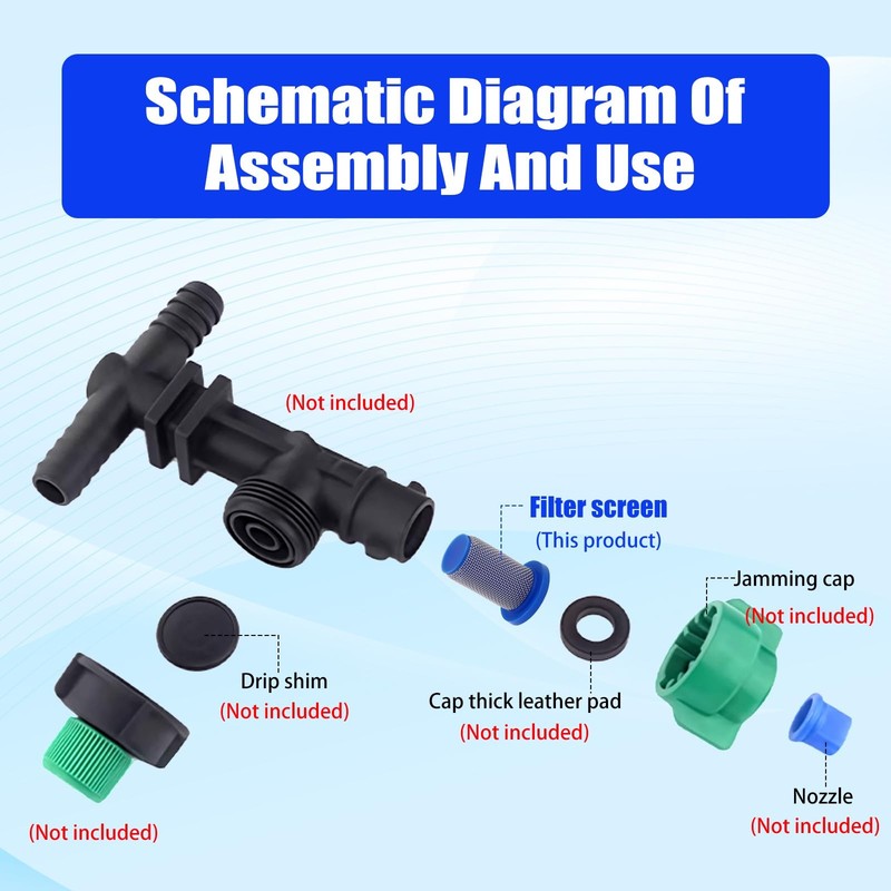 8079-PP-50 Sprayer Tip Strainer, 50 Mesh Stainless Steel Spray Nozzle Screen ... gallery