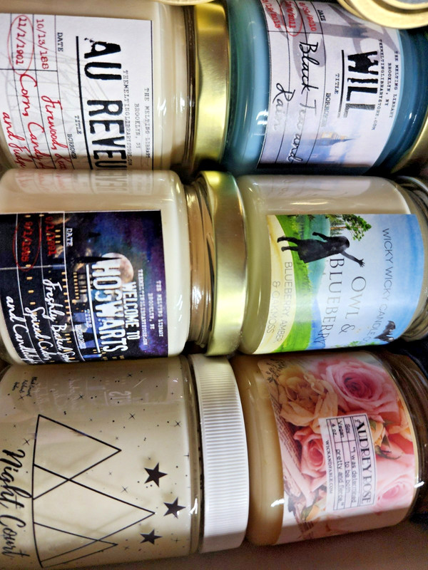 Owlcrate 8 Fabled ~Scented Candle Bundle~ lot of 6- 4oz in glass jar~ plus 2-2oz gallery