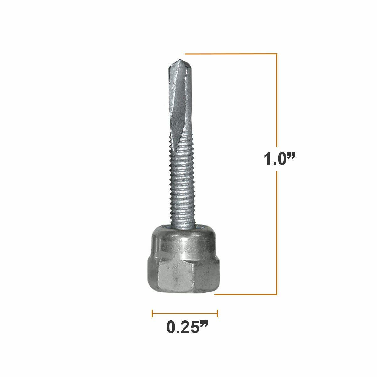 Sammys DST 10 3/8"in Vertical Thread Rod 1/4-14x1"in Screw Steel Lot of 75 Piece gallery