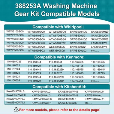 Drain Kit Compatible with Whirlpool Maytag 388253 388253A 285595 470802 gallery
