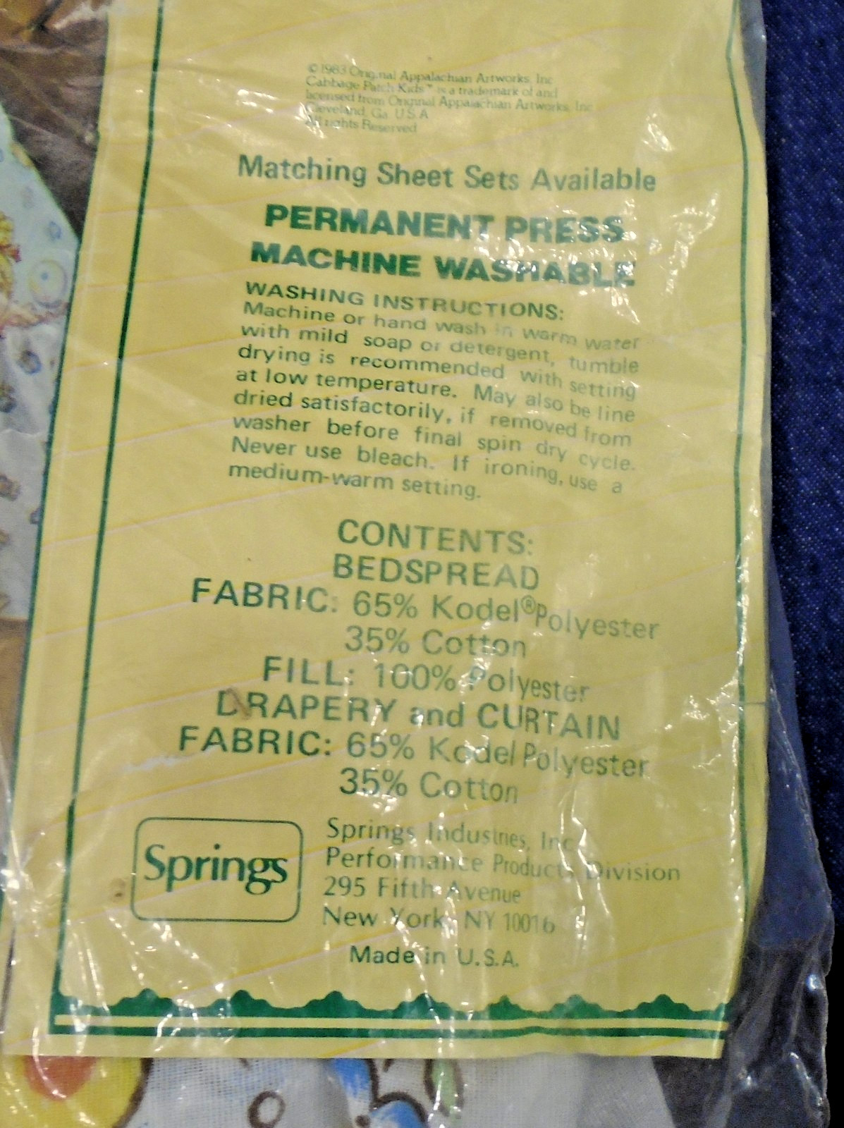 2 Springs Cabbage Patch Ruffled Curtain Priscilla Panels 63" Long Sealed NOS gallery