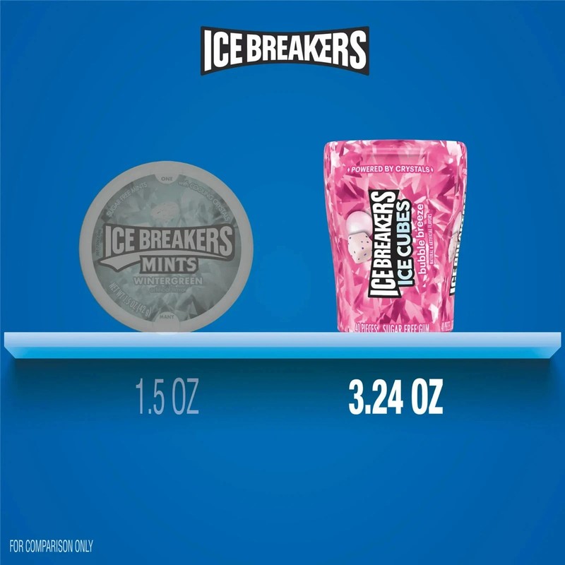 Ice Breakers Ice Cubes Bubble Breeze Sugar Free Gum 40 Count (Pack of 6) LIMITED gallery