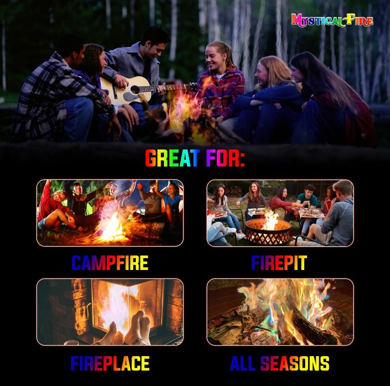 Mystical Fire Color Changing Packets Pits 6 Pack, Multi Coloured gallery