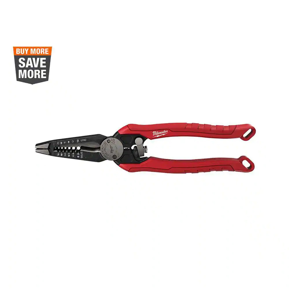 NEW Milwaukee 9 In. 7-In-1 Combination Wire Strippers Pliers Easy Cutting Crimp gallery