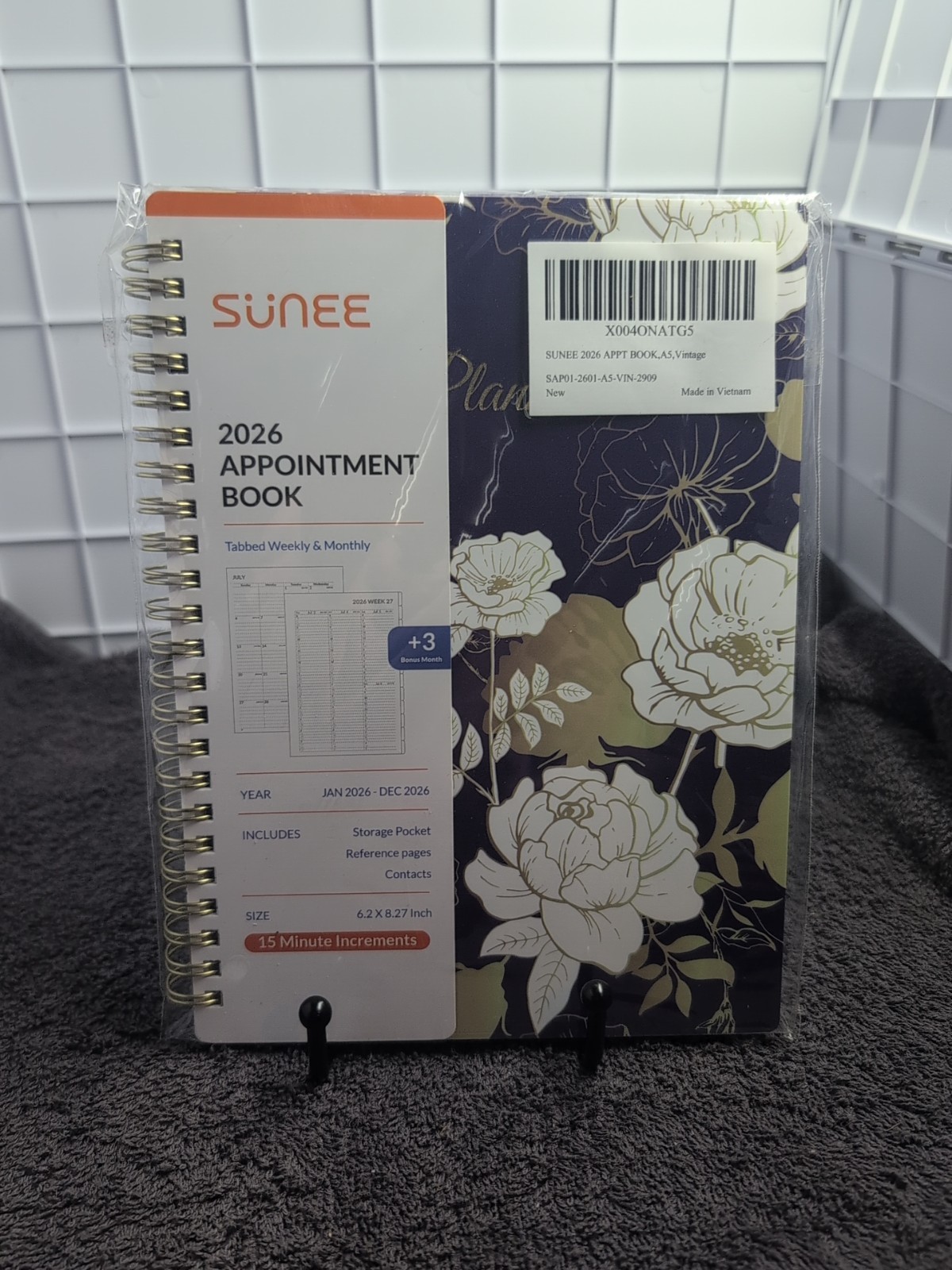 2026 Planer / Appointment Book , 8.5" x 6.5" January 2026 Floral Blue. Brand New gallery