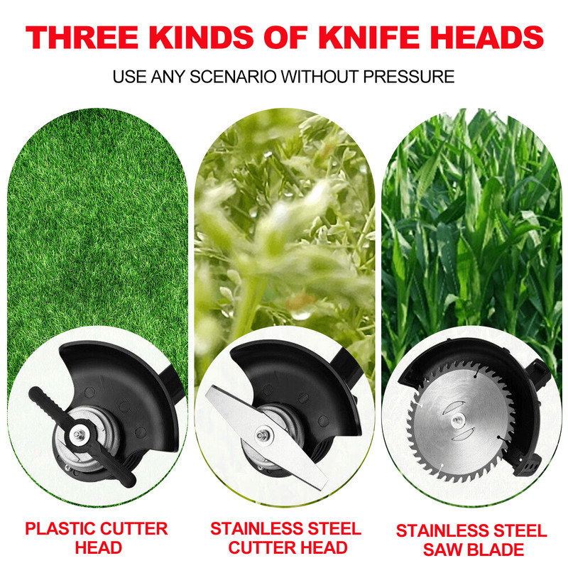 Electric Cordless Grass String Trimmer Lawn Edger Weed Wacker Cutter + 2 Battery gallery