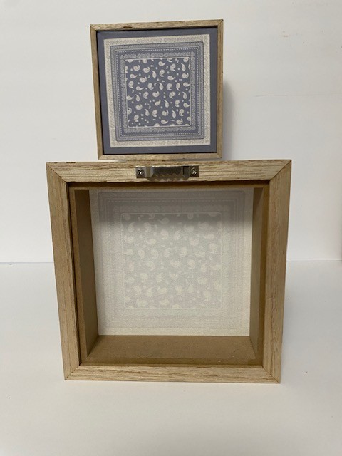 Modern cloth pattern, home decor, wall art framed. 6" X 6" Hang it or stand it. gallery