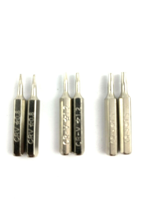 6 PCS Pentalobe Screwdriver Bits Set P2 P5 P6 5-Point 5-Star 0.8 mm 1.2 1.5 Torx gallery