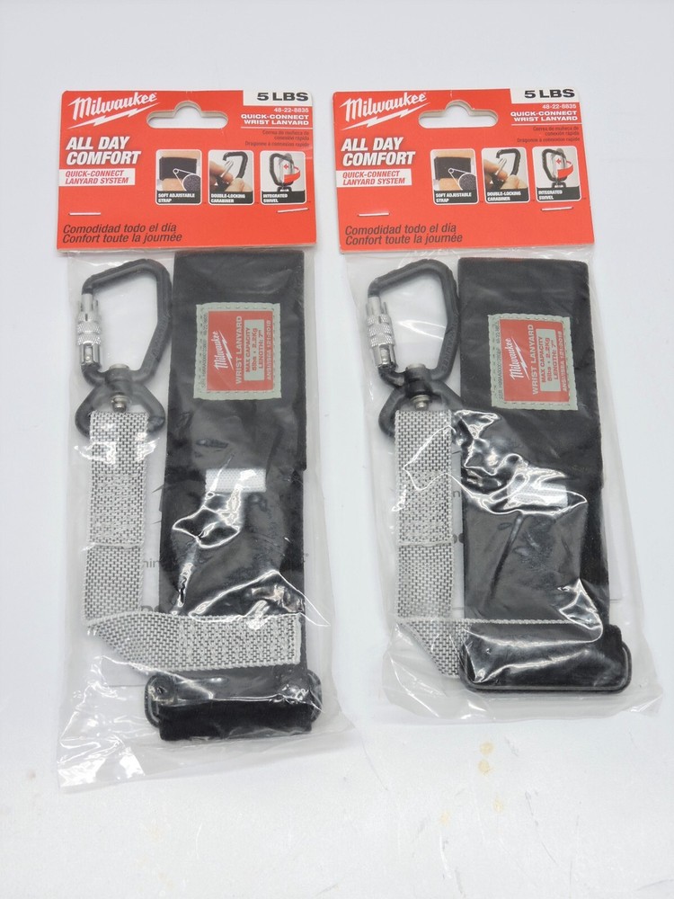 (2 Pack) Milwaukee Quick-Connect Wrist Lanyard 5LBS 48-22-8835 GENUINE OEM - NEW