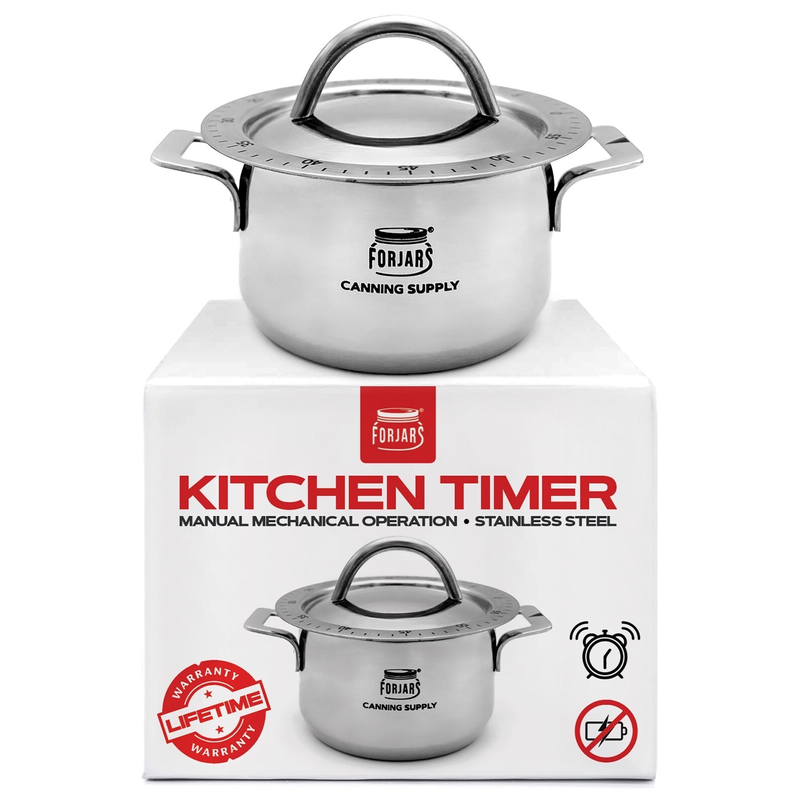 FORJARS Mechanical Kitchen Timer-for Cooking Wind up-Manual timers 60-Minute gallery