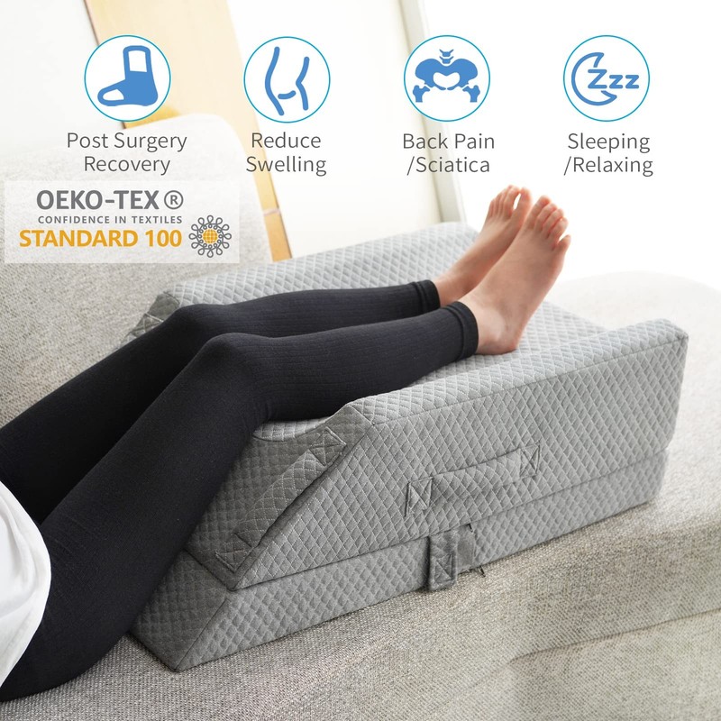 Kingpavonini Adjustable Leg Elevation Pillows For Swelling After Surgery gallery