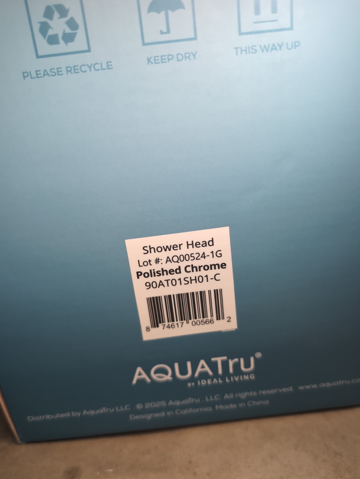AquaTru Shower Head & Replacement Shower Filter - Polished Chrome gallery