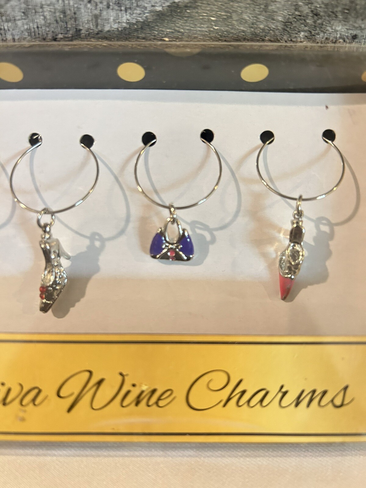 TUTTI PARTI Parti Like A Diva Wine Charms (set Of 6) New. gallery