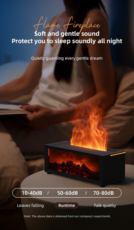 Essential Oil Diffuser 7 Colors Fireplace Fire Flame Aromatherapy Diffuser 150ml gallery
