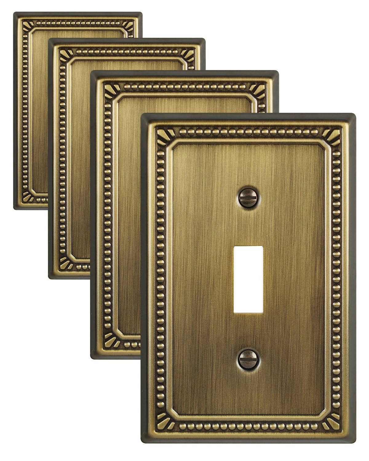 Metal Wall Plates, Switch Plates and Outlet Covers, Decorative Pearl Design (1 T gallery