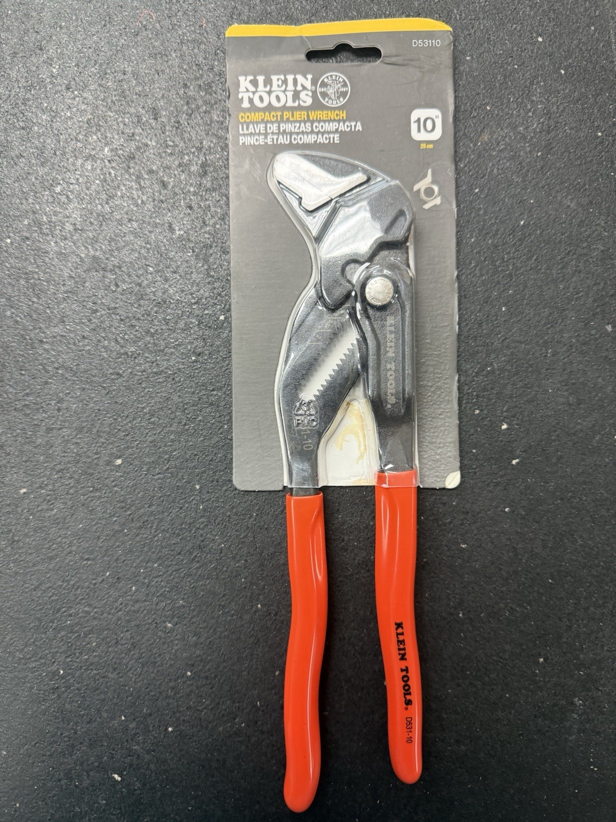 Klein Tools Compact Plier Wrench, 10-Inch D53110 W/ Laser Size Markings NEW!!!! gallery