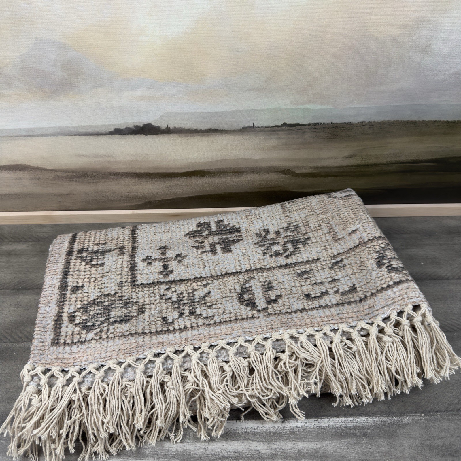 West Elm Azalea Reversible Rug 3 x 5 ft. Alabaster Multi Flaws Read OB gallery