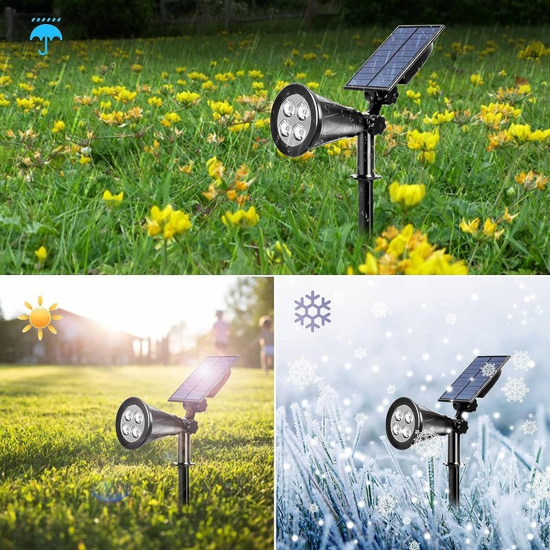 2 Pack Solar Powered Spotlight Outdoor Garden Lawn Landscape Waterproof LED Lamp gallery