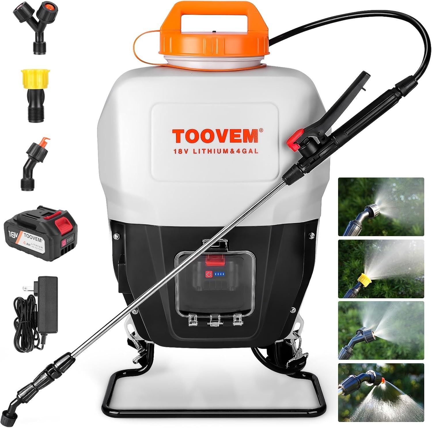 Toovem 4 Gallon Backpack Sprayer 15L Electric Garden Sprayer for Lawn Farms gallery