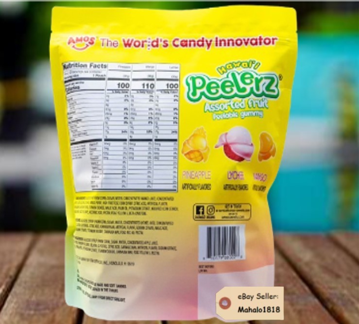 Peelerz Lychee Mango & pineapple Assorted Gummy Candy, Peelable Peeling Candy gallery