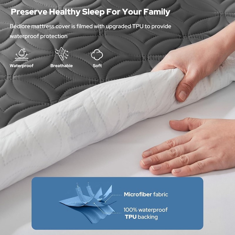 Ultimate King Size Waterproof Mattress Protector - Machine Washable & Dirt-Proof gallery