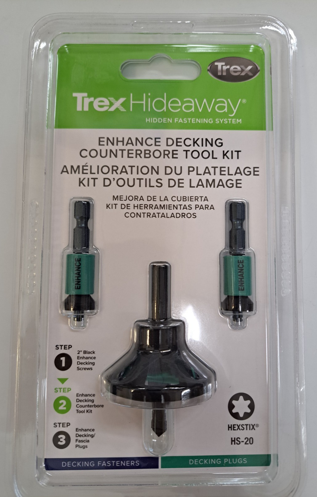 TREX HIDEAWAY ENHANCED DECKING AND FASCIA PLUG SYSTEM COUNTERBORE TOOL KIT HS-20 gallery