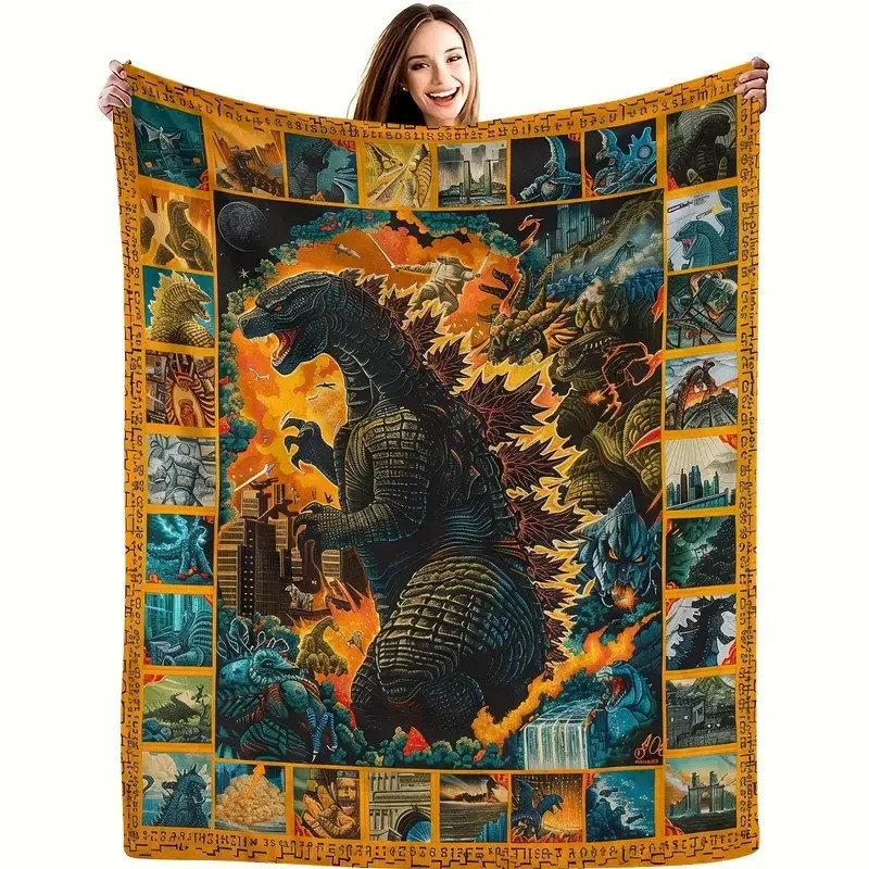 Funny Monster Flannel Blanket - Fluffy Reversible Cozy Throw Gift gallery