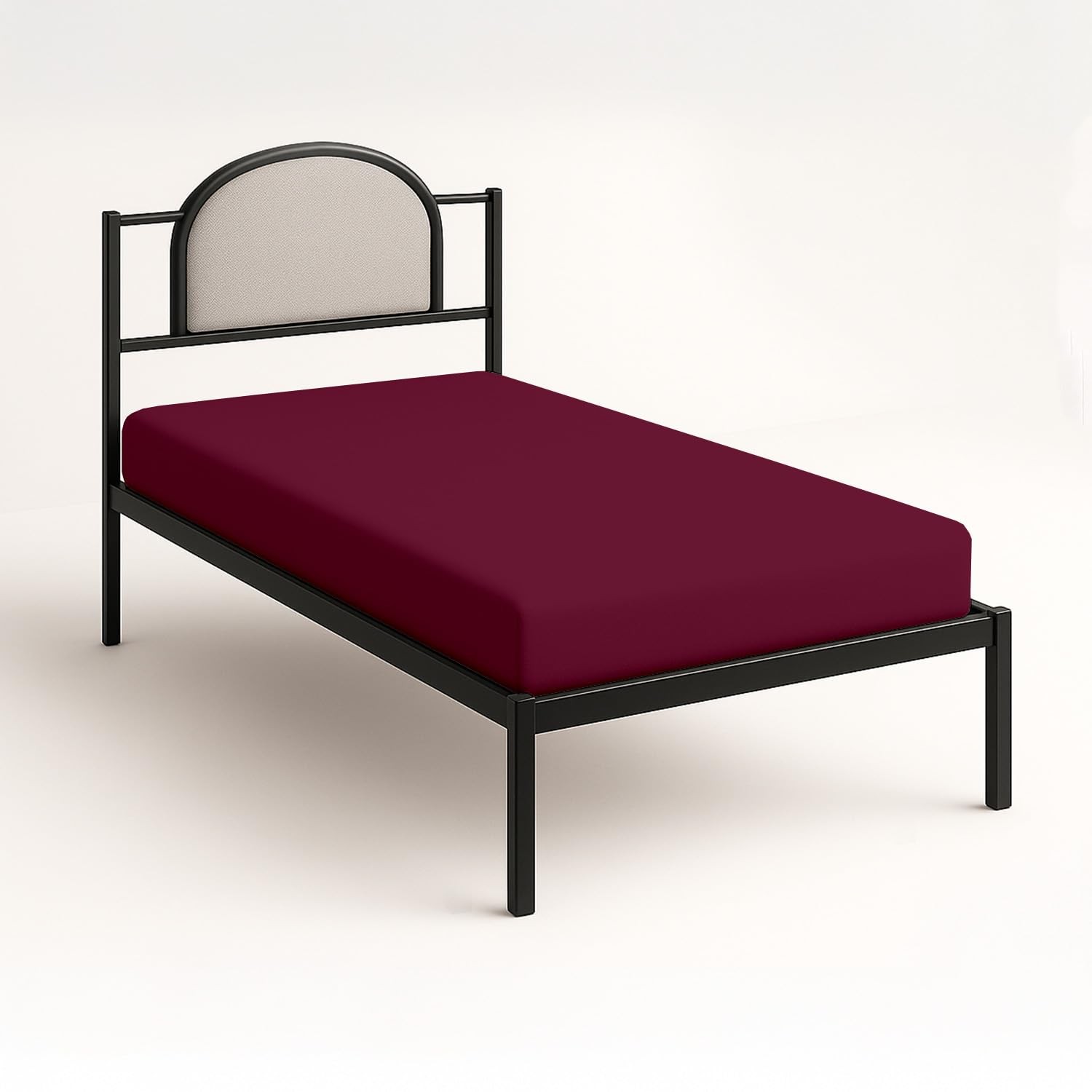 Narrow Twin/RV Bunk Bed Cotton Fitted Sheet Burgundy 42x80 Inch gallery