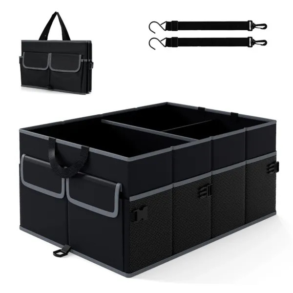 13 Gallon Car Trunk Organizer - 3 Compartments+6 Pockets, 600D Oxford Fabric, No gallery