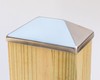 Stainless Steel 4x6 Pyramid Post Cap (3 1/2" x 5 1/2") for Fence & Deck Posts gallery