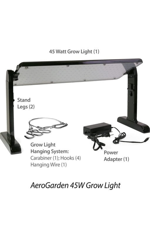 AeroGarden 45W LED Grow Light Panel with Adjustable Stand & Hanging Kit gallery