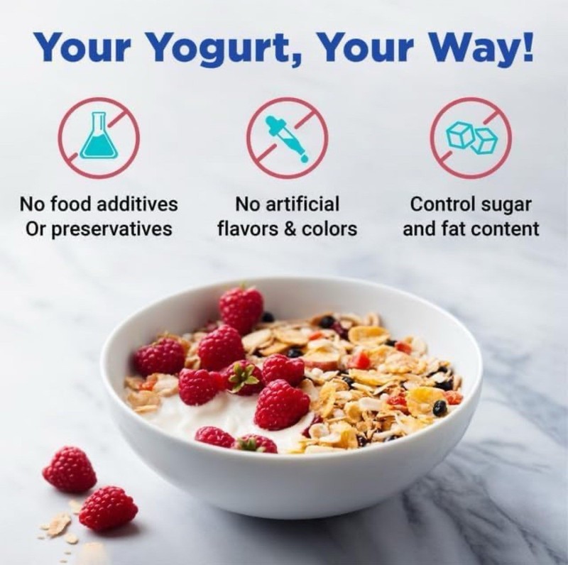 Ultimate Probiotic 8 Jars Yogurt Maker with Adjustable Temperature &Time Control gallery