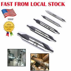 5Pc Combined Center Drill Bit Set Premium HSS Countersink #1, #2, #3, #4 and #5