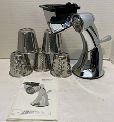 Regal Ware Manual Food Cutter/Processor w/5 Cones & Manual GN005-FC New In Box