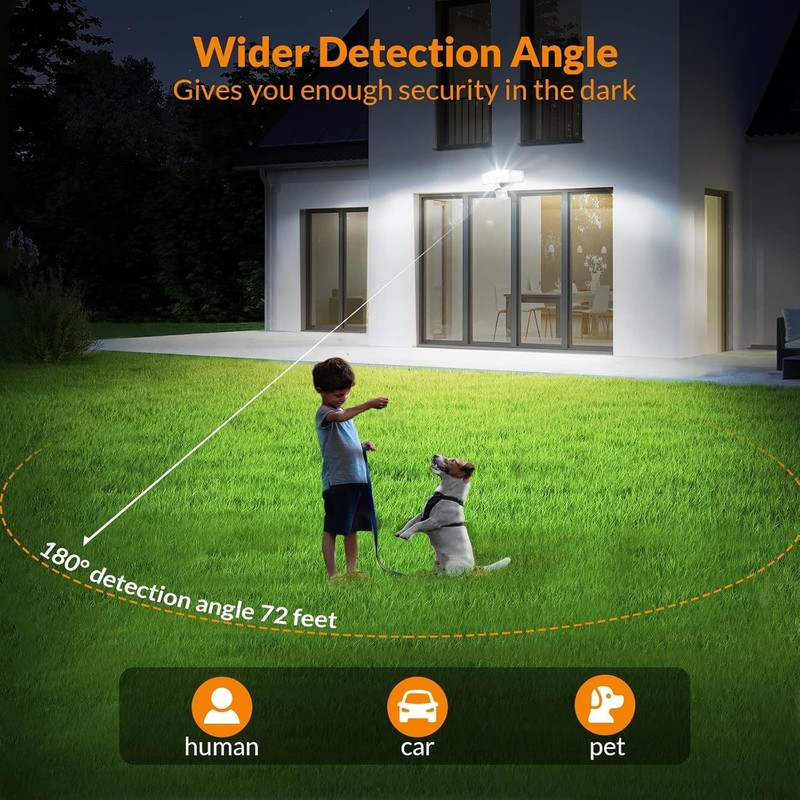 Solar Powered 3-Head Security Light: 1600LM, Waterproof & Motion Sensor gallery