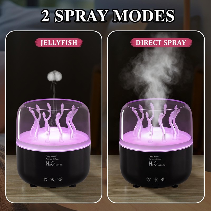 Jellyfish Humidifier Diffuser, 280ml Essential Oil Diffuser with Re... Fast Ship gallery